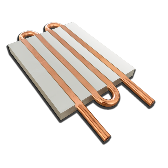 Aluminum Copper Tube Water Cooling Plate